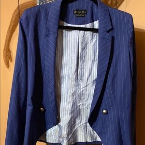 Zenobia Blue Sport Coat with Classic Notched Lapel